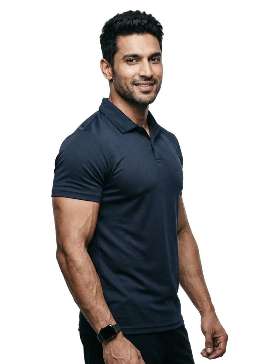Xcergy Member - North Indian Athlete in Polo Shirt
